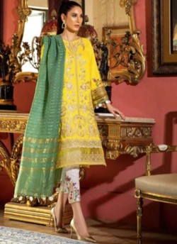 Yellow Pure Cotton  Pant Style Suit Naye Rang By Kilruba SC018448