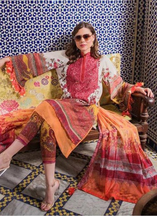 Multicolor Lawn Pakistani Suit Sobia Nazir Luxury Lawn Collection 37001 Set By Kilruba SC/018998