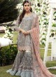 Grey Georgette Pakistani Garara Suit 501 Series By Kilruba SC017463