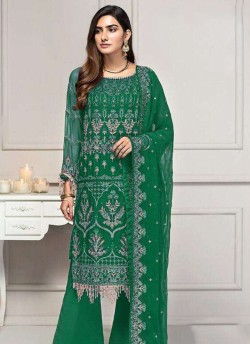 Green Georgette Eid Wear Pakistani Suit 78 Colours By Kilruba SC018421