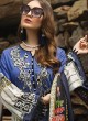 Afrozeh Lawn 20 By Kilruba 28004 Blue Cotton Designer Pakistani Lawn Suit