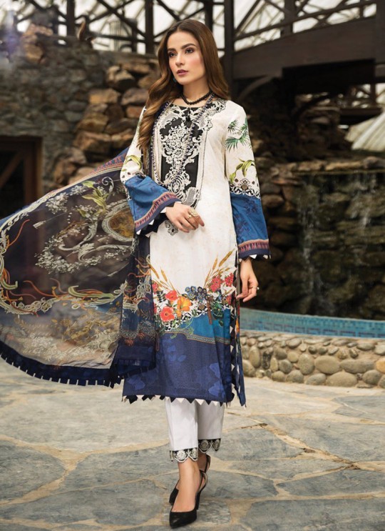 Afrozeh Lawn 20 By Kilruba 28006 White Cotton Designer Pakistani Lawn Suit Afrozeh Lawn 20 By Kilruba 28006 White Cotton Designer Pakistani Lawn Suit
