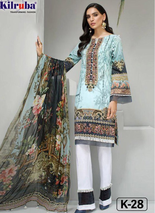 Iris Lawn Vol 20 K-28 By Kilruba Blue Party Wear Pakistani Suit SC-017079 Iris Lawn Vol 20 K-28 By Kilruba Blue Party Wear Pakistani Suit SC-017079