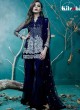 Blue Net Embroidered Pakistani Suits Jannat Gold Vol 1 01B Color By Kilruba SC/013609