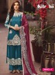 Blue Faux Georgette Embroidered Pakistani Suits Jannat Luxury Art 2002C Color By Kilruba Sc/013754