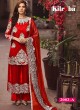 Red Faux Georgette Embroidered Pakistani Suits Jannat Luxury Art 2002A Color By Kilruba Sc/013379