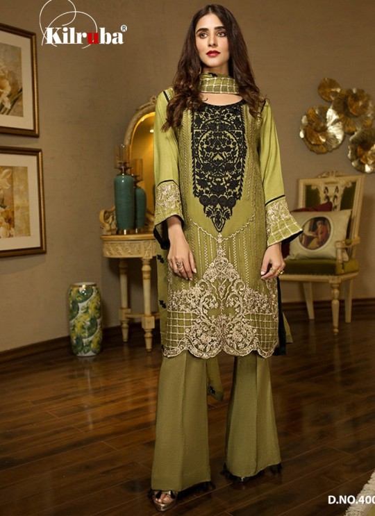 Green Georgette Embroidered Pakistani Suits Summer Dream 4001 By Kilruba Green Georgette Embroidered Pakistani Suits Summer Dream 4001 By Kilruba