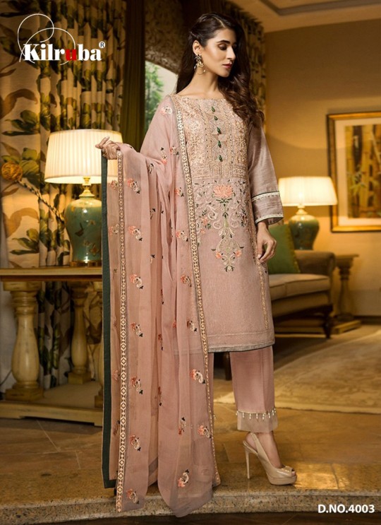 Pink Georgette Embroidered Pakistani Suits Summer Dream 4003 By Kilruba