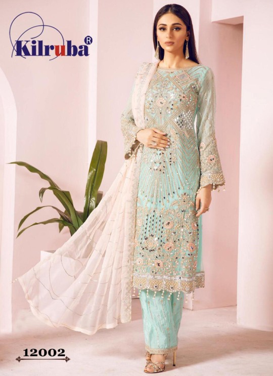 Jannat Freesia 12002 By Kilruba Turquoise Wedding Wear Pakistani Suit SC-017388