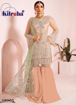 Jannat Freesia 12005 By Kilruba Peach Wedding Wear Pakistani Suit SC-017391