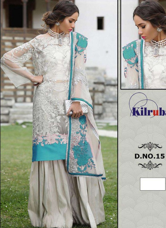 K 15 Colors K-15B By Kilruba Blue Party Wear Pakistani Suit SC-017057