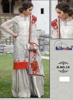 K 15 Colors K-15C By Kilruba Red Party Wear Pakistani Suit SC-017075