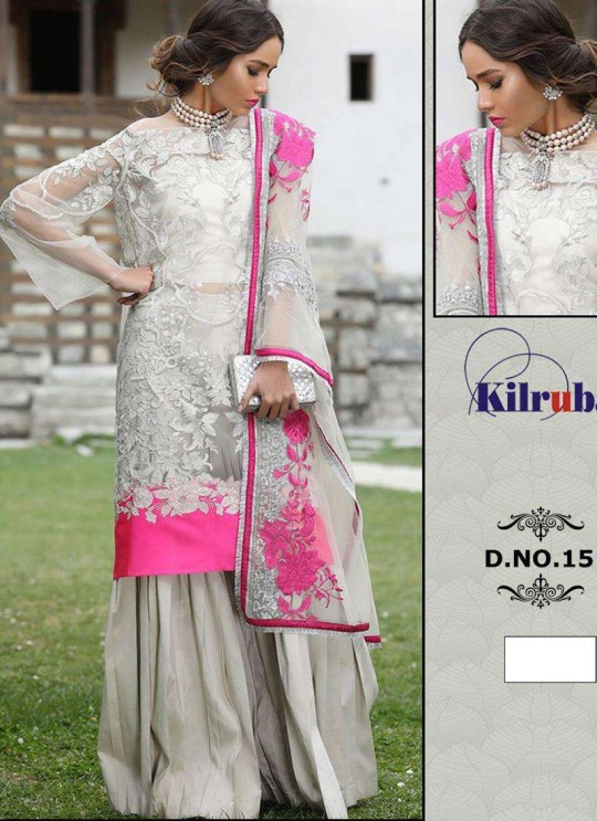 K 15 Colors K-15D By Kilruba Pink Party Wear Pakistani Suit SC-016534