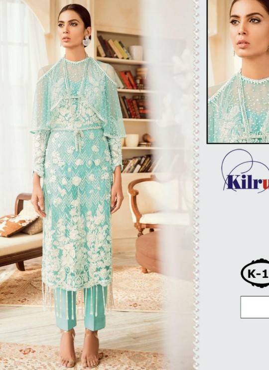 K 17 Colors K-17 TU By Kilruba Turquoise Ceremony Pakistani Suit SC-017046