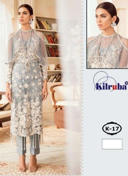 K 17 Colors K-17 GR By Kilruba Grey Ceremony Pakistani Suit SC-016675