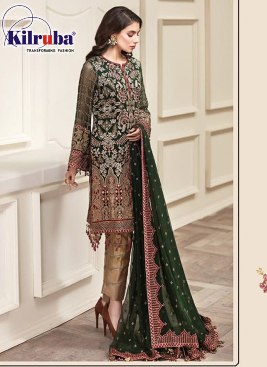 Green Georgette Designer Pakistani Suit Kilruba K 51