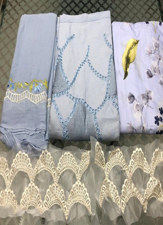 Grey Cambric Cotton Eid Wear Pakistani Suit 57 Colours By Kilruba SC018307