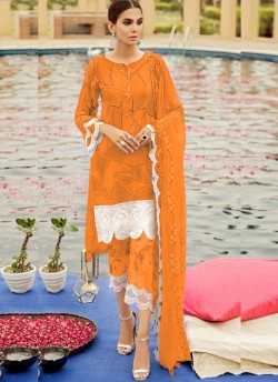 Yellow Cambric Cotton Eid Wear Pakistani Suit 57 Colours By Kilruba SC018690