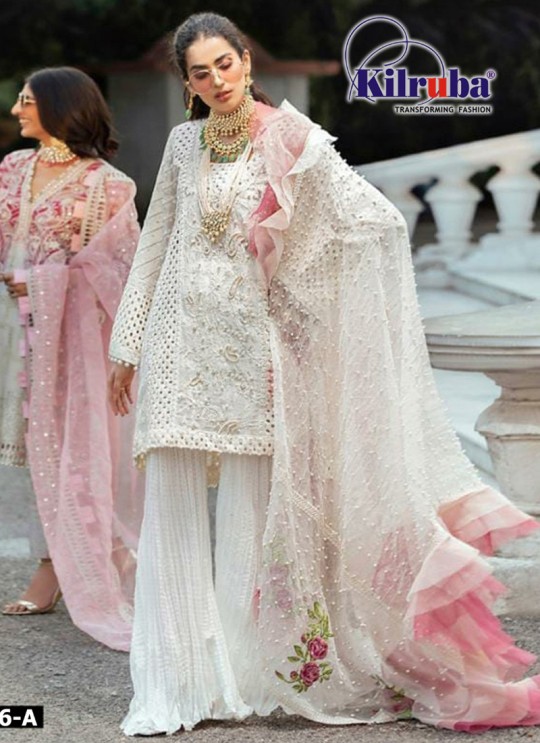 Kilruba K-66 Colours K-66A White Jam Silk Cotton Party Wear Pakistani Suit SC/018334 Kilruba K-66 Colours K-66A White Jam Silk Cotton Party Wear Pakistani Suit SC/018334