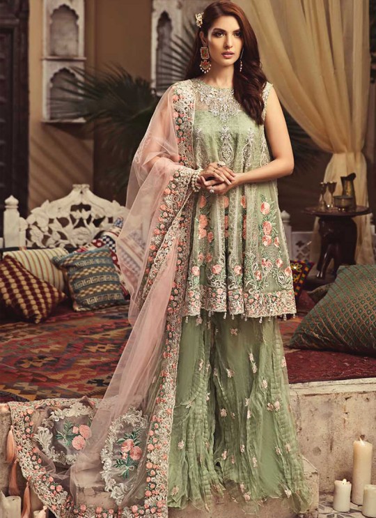 Green Net Embroidered Pakistani  Suits 02 Colors 02 Pista By Kilruba SC/013717