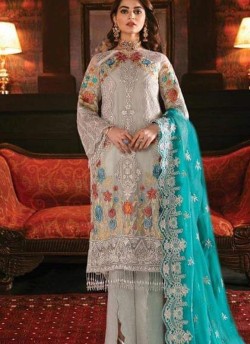 Kilruba Super Hit By Kilruba K-34 Grey Georgette Party Wear Pakistani Salwar Kameez Sc017962