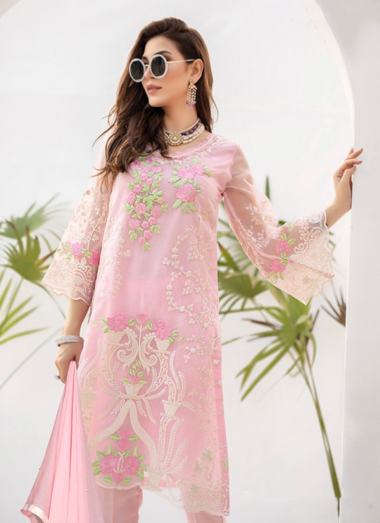 Pink Georgette Pakistani Suit Jannat Formal Collection 10005 By Kilruba SC/016618