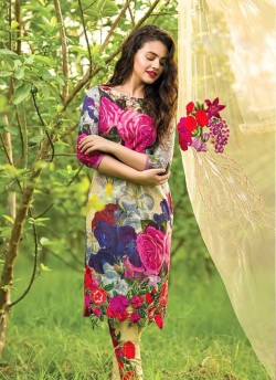 Multicolor Pure Cotton Pakistani Suit Asifa Nabeel Lawn Collection Vol 19 21003 By Kilruba SC/016171