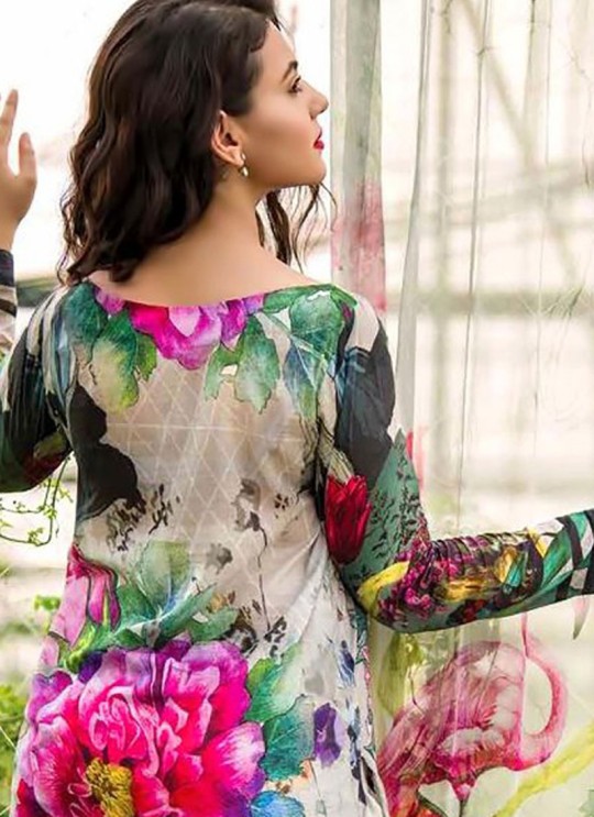 Multicolor Pure Cotton Pakistani Suit Asifa Nabeel Lawn Collection Vol 19 21005 By Kilruba SC/016172