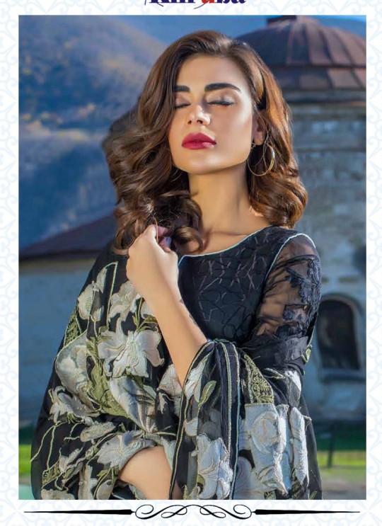 Black Faux Georgette Embroidered Party Wear Pakistani Suits Jannat Aafreen 7002 By Kilruba Black Faux Georgette Embroidered Party Wear Pakistani Suits Jannat Aafreen 7002 By Kilruba