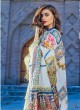 Cream Organza Tissue Embroidered Party Wear Pakistani Suits Jannat Aafreen 7004 By Kilruba