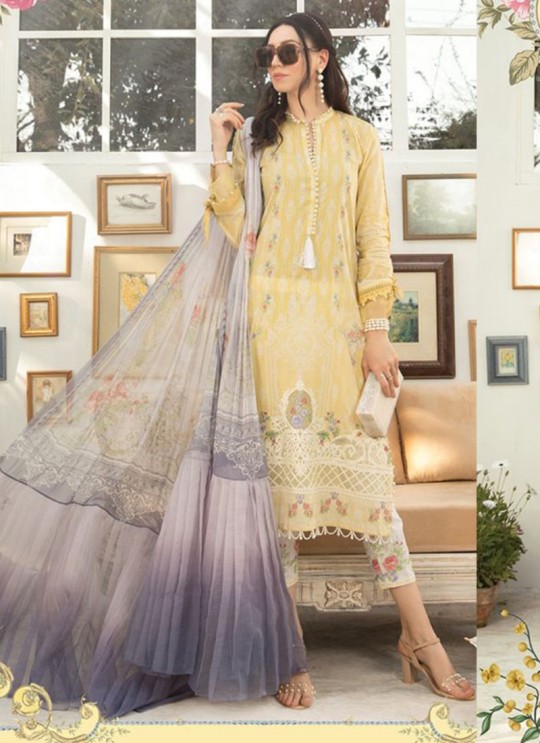 Yellow Lawn Eid Wear Pakistani Suit Mprint Lawn Collection 2020 25005 By Kilruba