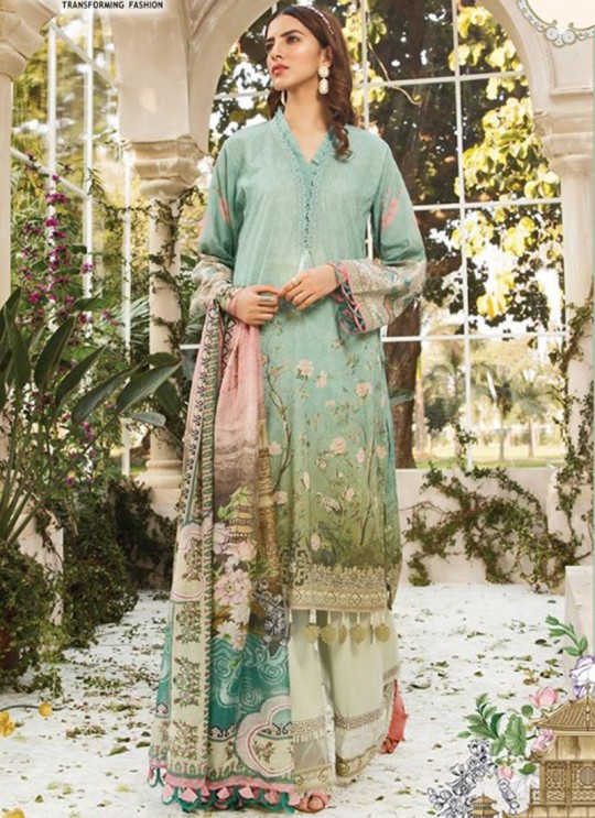 Sea Green Lawn Eid Wear Pakistani Suit Mprint Lawn Collection 2020 25007 By Kilruba