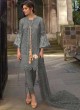 Grey Net Embroiderd Wedding Wear Pakistnai Suit 0032 Colours 0032B By Kilruba SC/018241