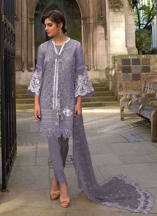 Purple Net Embroiderd Wedding Wear Pakistnai Suit 0032 Colours 0032J By Kilruba SC/018262