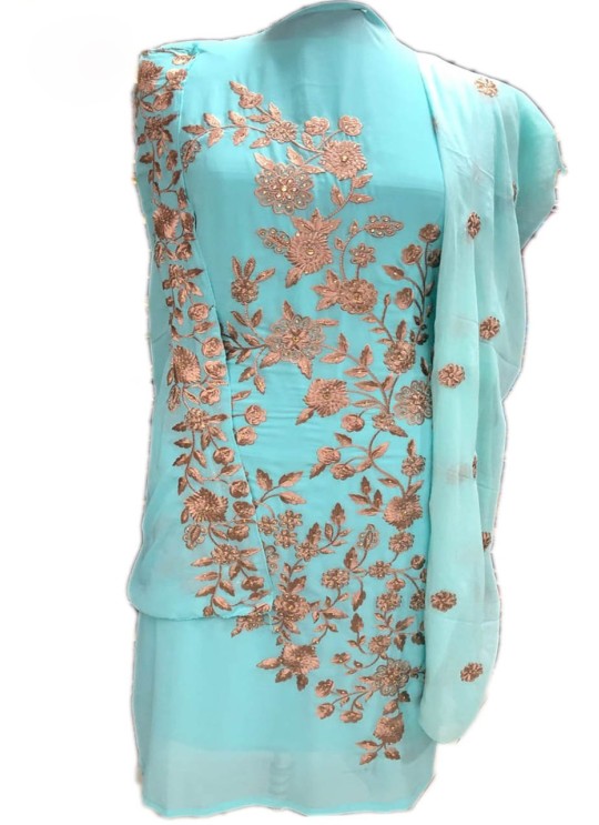 Blue Georgette Embroiderd Designer Pakistnai Suit 99 Series 107 By Kilruba SC/018863