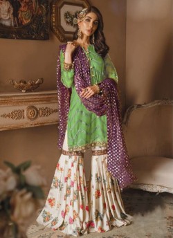 Green Georgette Embroiderd Designer Pakistnai Garara Suit 99 Series 113 By Kilruba SC/018901