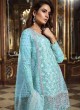 Turquoise Faux Georgette Embroiderd Wedding Wear Pakistnai Suit 12 New Colours 12U By Kilruba SC/018660