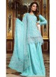Turquoise Faux Georgette Embroiderd Wedding Wear Pakistnai Suit 12 New Colours 12U By Kilruba SC/018660