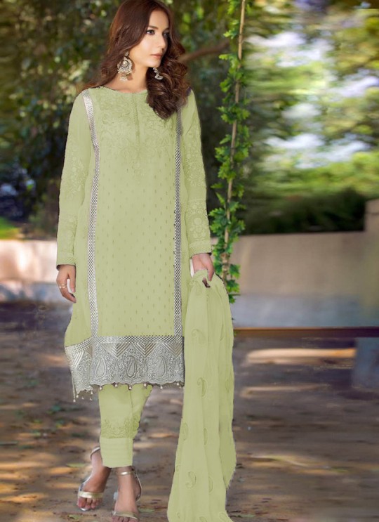 Green Georgette Embroiderd Designer Pakistnai Suit New Hit Suits 2021 2005GR By Kilruba SC/017364
