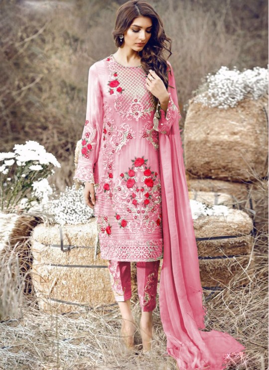Pink Georgette Embroiderd Designer Pakistnai Suit New Hit Suits 2021 3004D By Kilruba SC/012732