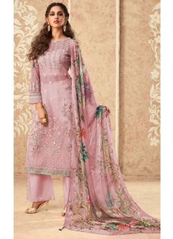 Pink Net Embroiderd Designer Pakistnai Suit 94 Colours 94A By Kilruba SC/018827