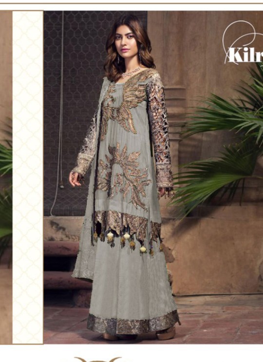 Grey Georgette Pakistani Suit Jannat Attraction 11002G By Kilruba SC/019066