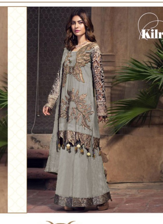 Grey Georgette Pakistani Suit Jannat Attraction 11002G By Kilruba SC/019066 Grey Georgette Pakistani Suit Jannat Attraction 11002G By Kilruba SC/019066