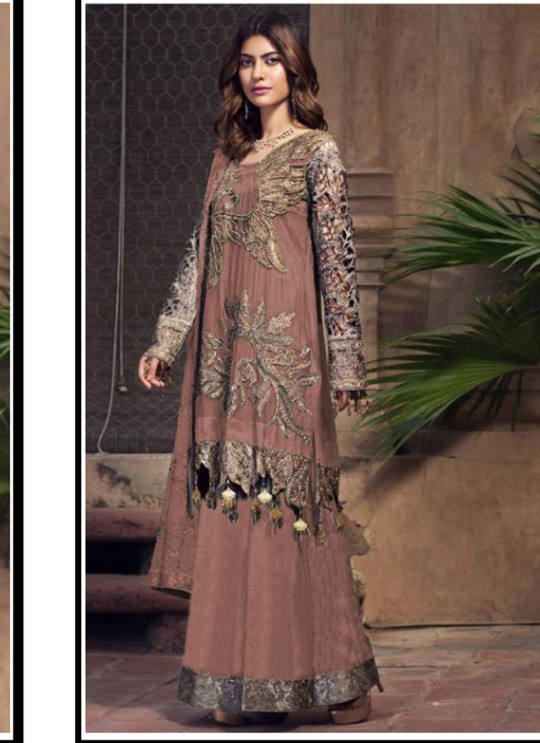 Brown Georgette Pakistani Suit Jannat Attraction 11002N By Kilruba SC/019068