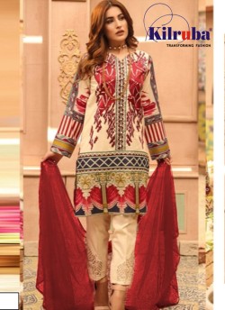 Peach Cotton Pakistani Suit K-119 By Kilruba SC/018923