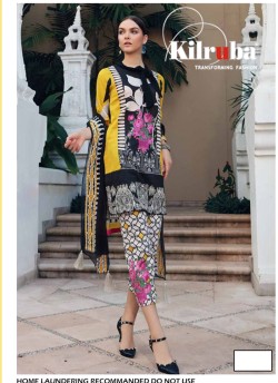 Multicolor Lawn Cotton Pakistani Suit K-121 By Kilruba SC/018924