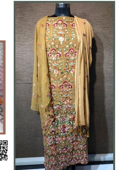 Mustard Georgette Pakistani Suit K-133A By Kilruba SC/019107