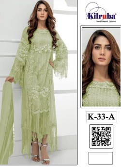 K 33 Colours By Kilruba Net Straight Pakistani Suit Collection