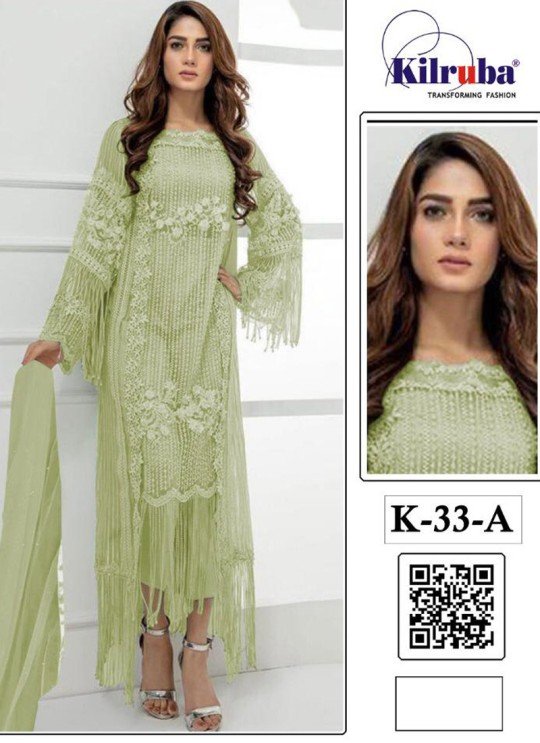 Green Georgette Pakistani Suit K-33A By Kilruba SC/018230