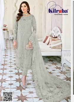 Grey Georgette Pakistani Suit K-97D By Kilruba SC/019026